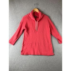 Talbots Pullover Cowl Neck Sweater Shirt Womens M Lightweight Coral Pink